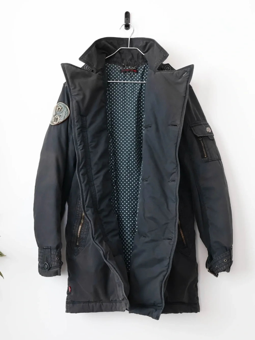 Rare Vintage Y2K Levi's Heavyweight Parka Naturally Sun Fading And Distressing - Picture 2 of 11